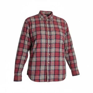 Classic Men's Button Down 100% Cotton Red Plaid Size Extra Large